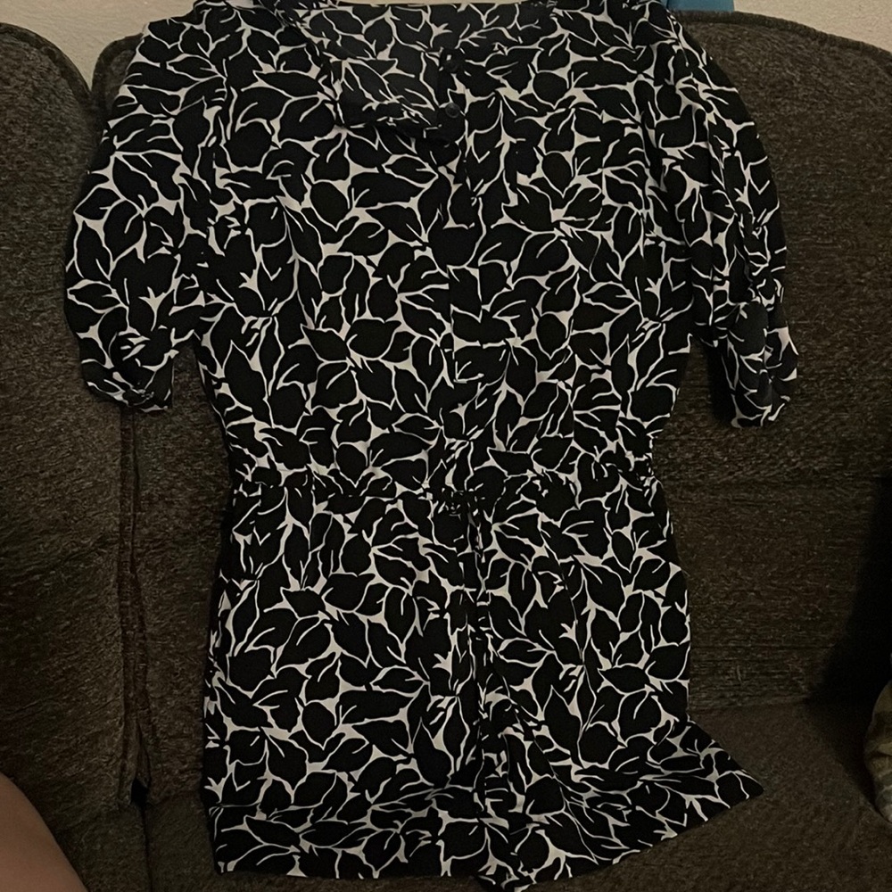 Black and white romper